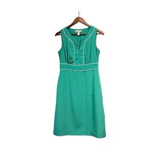 Banana Republic Green Sleeveless Midi Dress